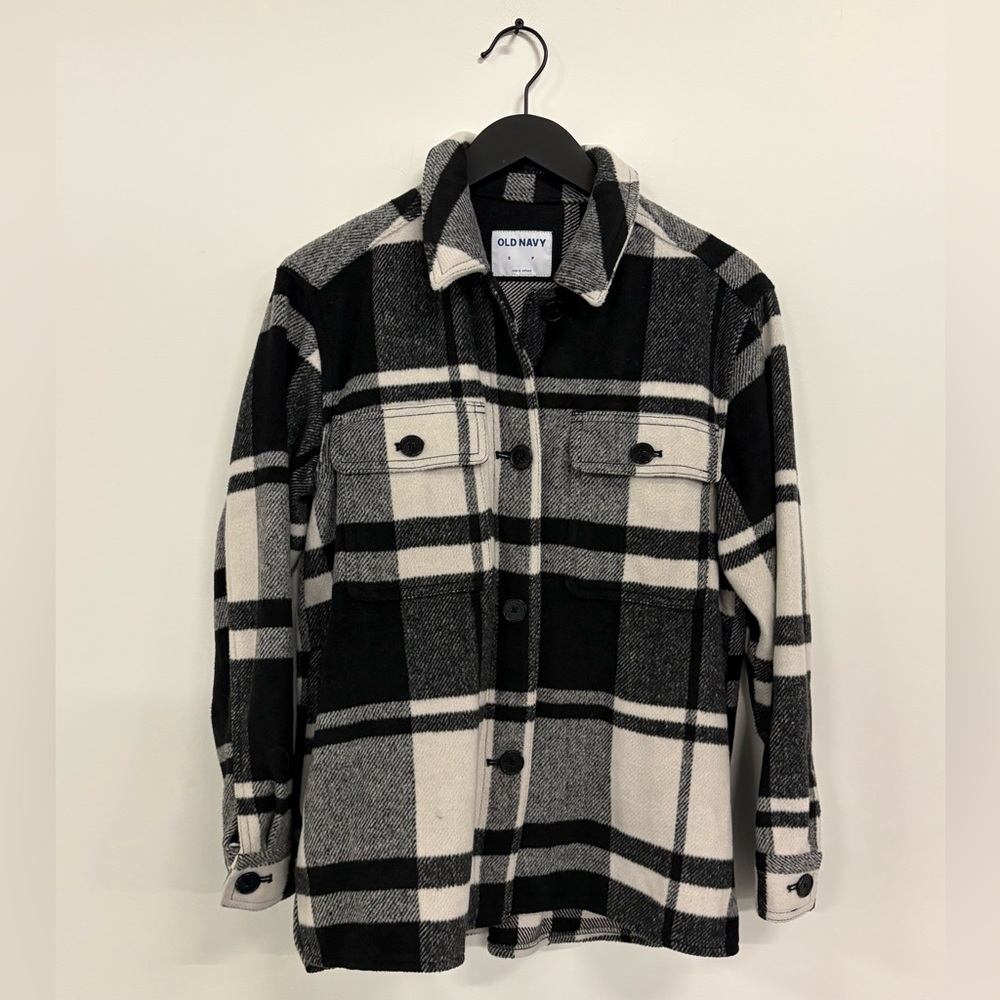 Old Navy Monochrome Plaid Jacket